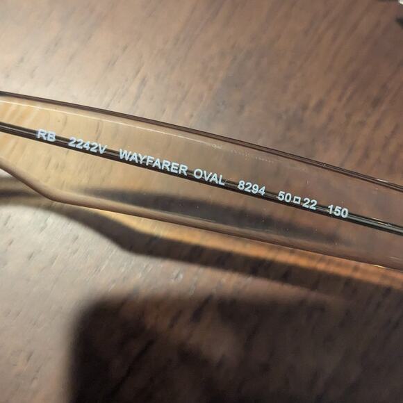 NEW Ray-Ban Wayfarer Oval Photo Waves Brown Color Reactive Eyeglasses Frames - Picture 4 of 11